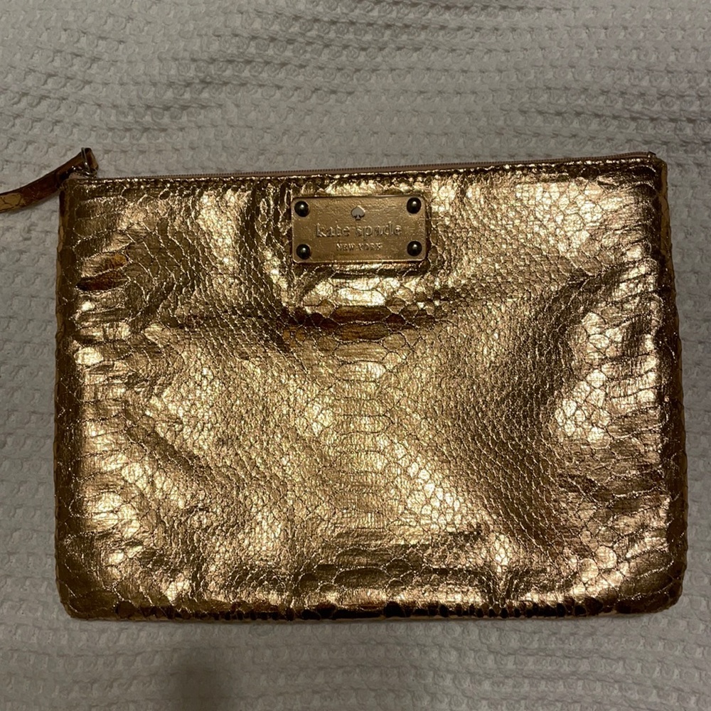 Kate spade rose gold clutch